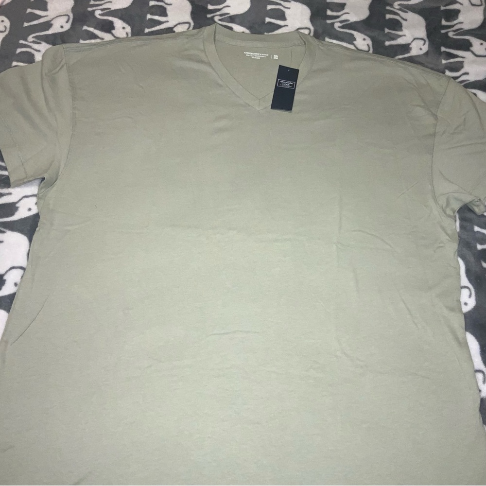 NWT ABERCROMBIE AN FITCH men’s short sleeve green shirt.  Size XXL.